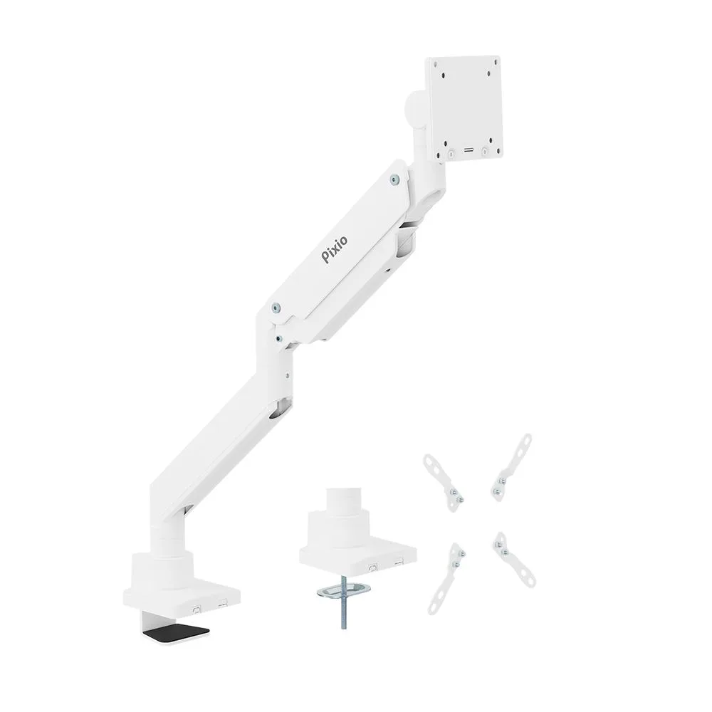 Pixio Pixio PS2S Titan White monitor arm 57 inch 59.4 lbs — 제품 사진