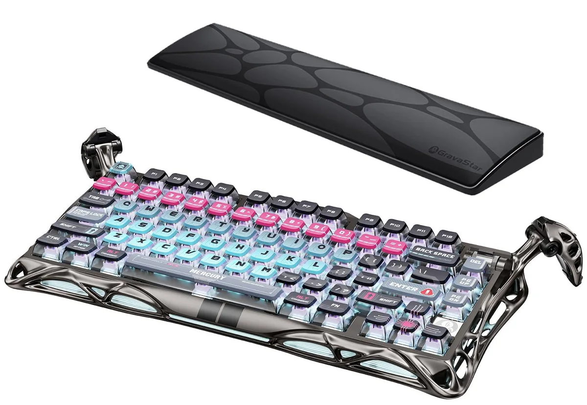 Vszerda Vszerda Mercury V75 Pro Cyberpunk HE Gaming Keyboard with Wrist Rest — foto produk