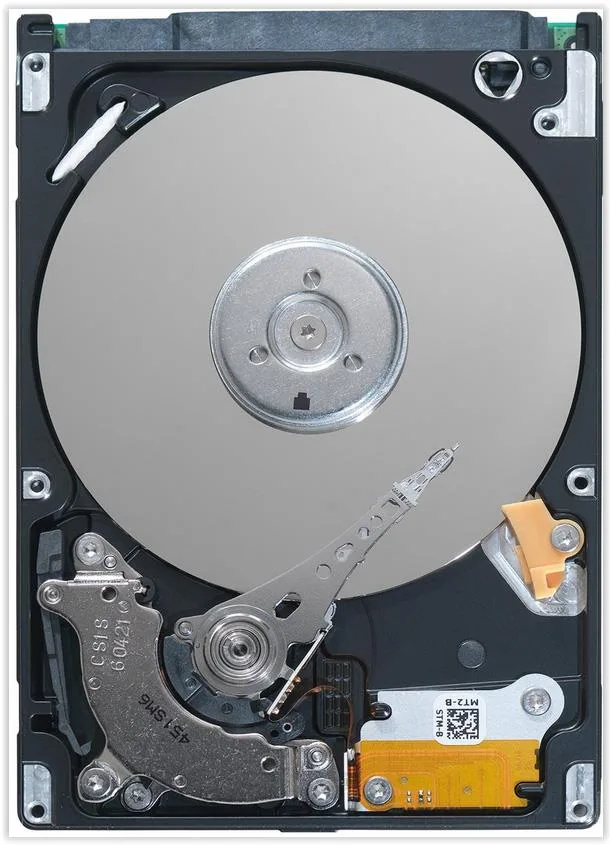 Silver 3.5 inch HGST hard drive bare unit with SATA connectors