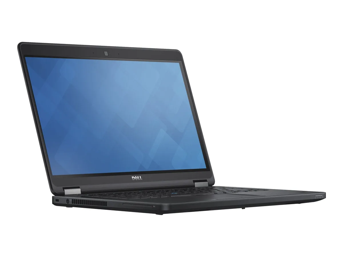 Silver 14-inch Dell Latitude E5450 laptop closed on a flat surface
