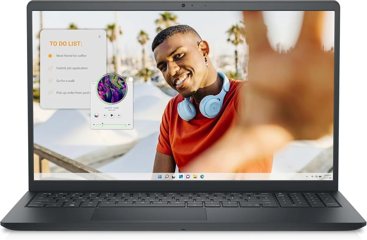 Silver 15.6-inch laptop with non-touch FHD screen