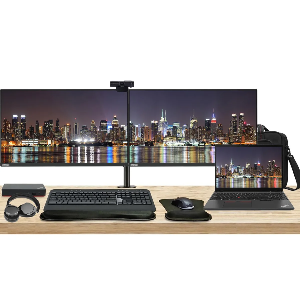 Lenovo Lenovo ThinkPad T16 Gen 2 Touchscreen 16" Ryzen 7 7840U 16GB 512GB Dual Monitor Bundle — photo du produit