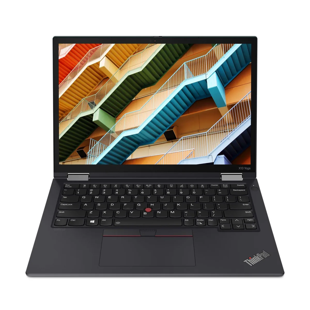 Black 13.3-inch convertible laptop with touchscreen display