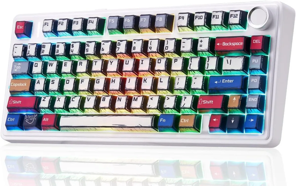 usbroway usbroway F75 75% 81-Key Wireless Mechanical Gaming Keyboard Reaper Switches — toote foto