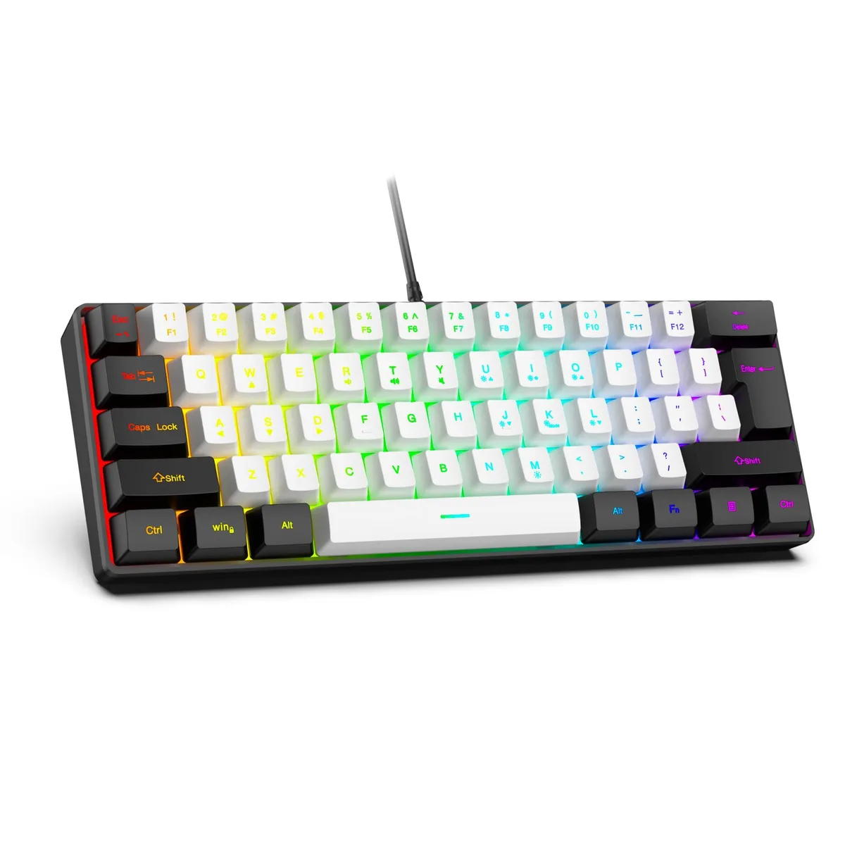 Redragon 61-Key Compact RGB Gaming Keyboard 60% Layout — produktfoto