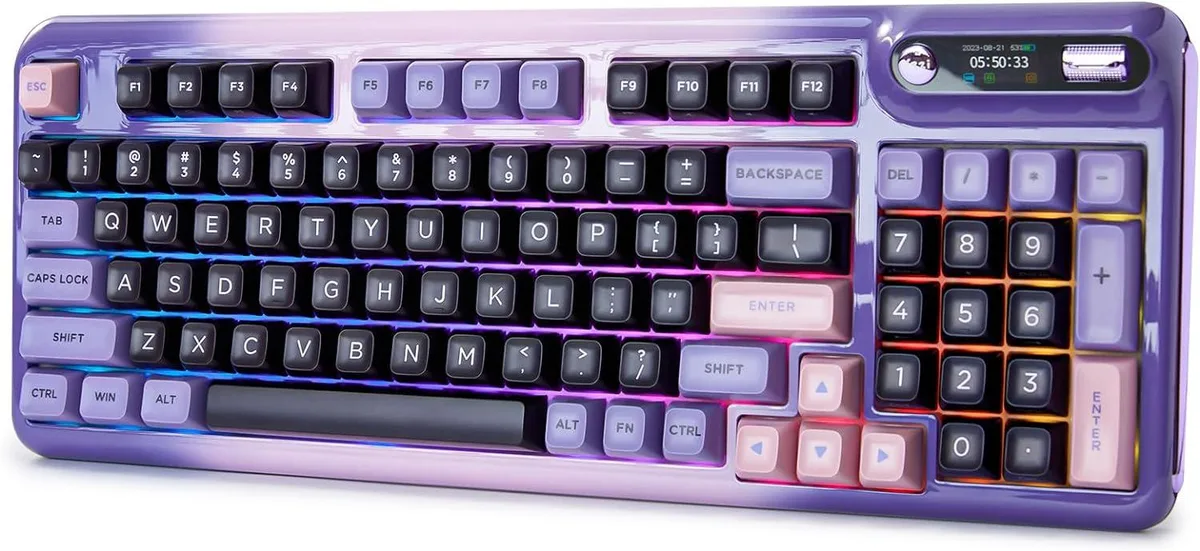 BFKK BFKK Z98 94-Key Hot-Swap Gasket Gaming Keyboard Purple — photo du produit