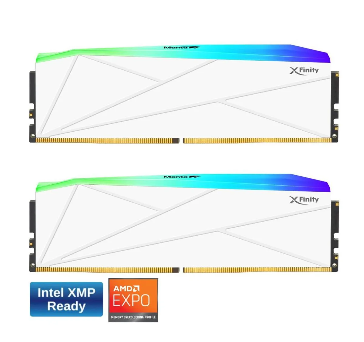 V-color V-color Manta XFinity RGB DDR5 128GB (2x64GB) 6000MHz CL32 White TMXFL6460832WWK — product photo