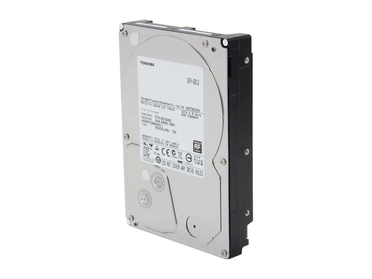 Toshiba Toshiba DT01ACA200 2TB 7200 RPM 64MB SATA 6.0Gb/s 3.5" internal hard drive — photo du produit