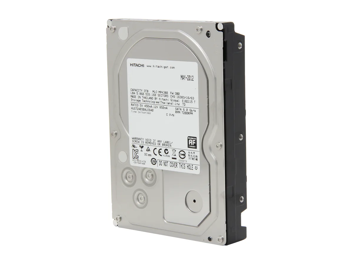 HGST HGST 0F14684 3TB 7200 RPM 64MB SATA 6.0Gb/s 3.5" internal hard drive — photo du produit