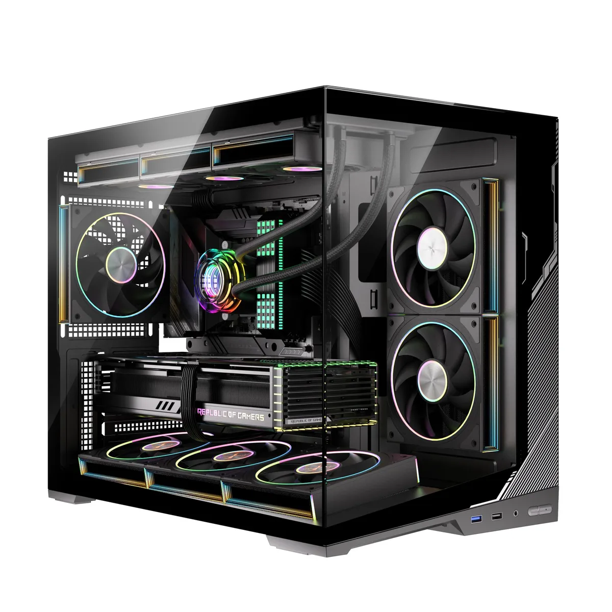 ESGAMING ESGAMING Zero M-ATX Mini-Tower Case Black No Fan — photo du produit