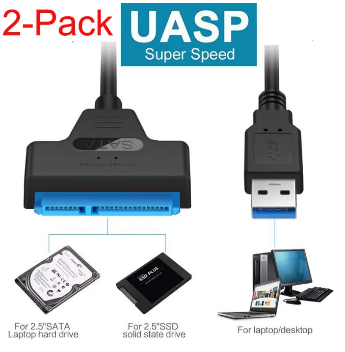 ESTONE ESTONE USB 3.0 to SATA Adapter for 2.5" Drive 2-Pack — product photo