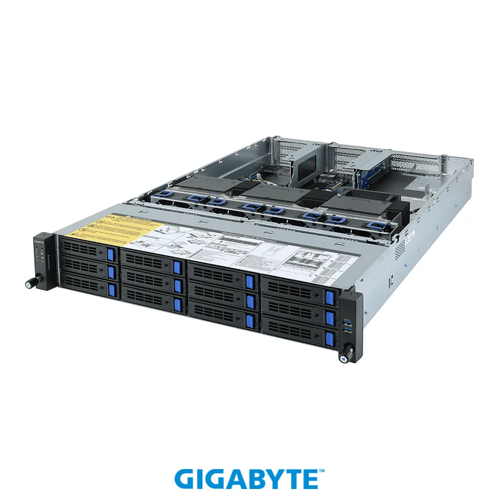 Gigabyte 2U rack server chassis front view