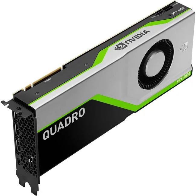 HP R0Z45C Quadro RTX 6000 24 GB GDDR6 graphics card, full-length PCIe 3.0 x16 board, matte black finish, single blower fan