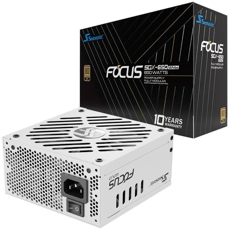 White SFX power supply unit with modular cables