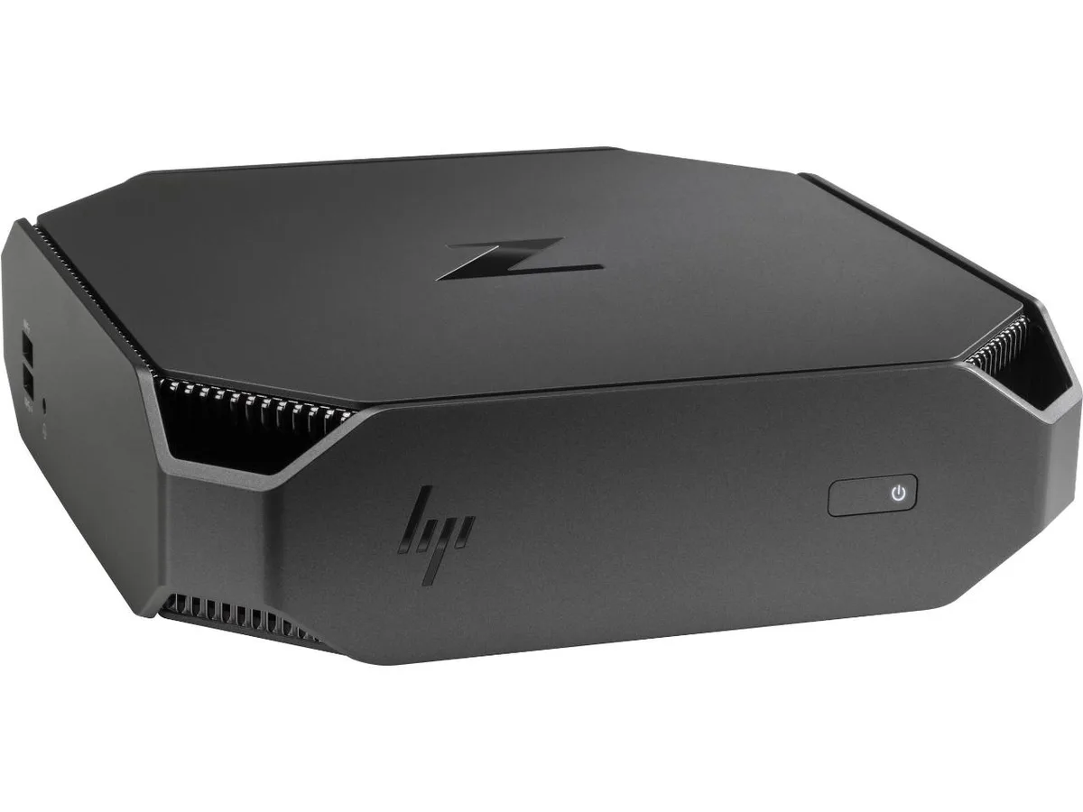 Small black desktop workstation cube with compact square form factor