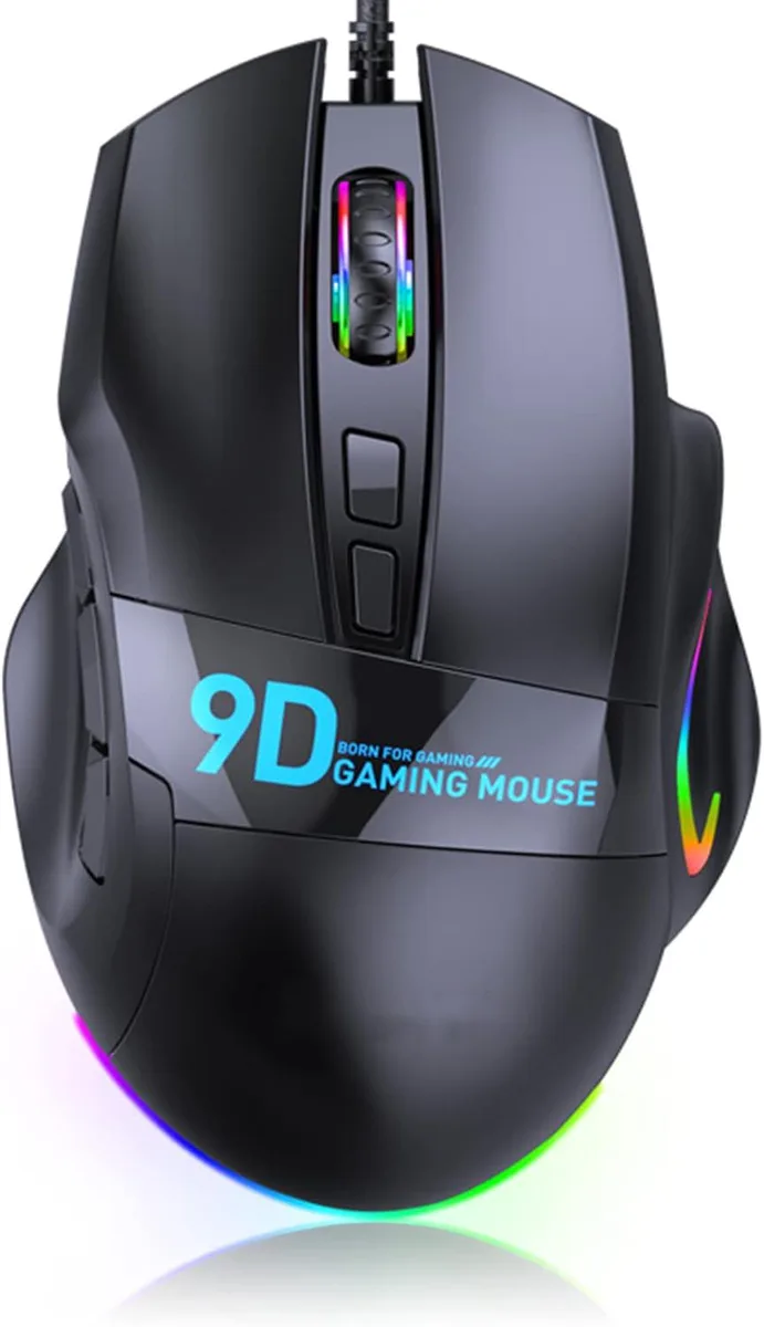 Corn Electronics Corn Electronics Wired Gaming Mouse 7200 DPI 9 Buttons RGB Black — foto del producto