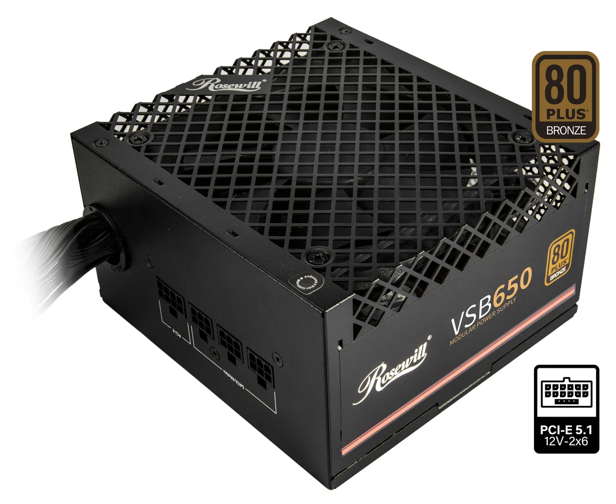 Rosewill Rosewill VSB650 650W 80+ Bronze semi-modular power supply — product photo