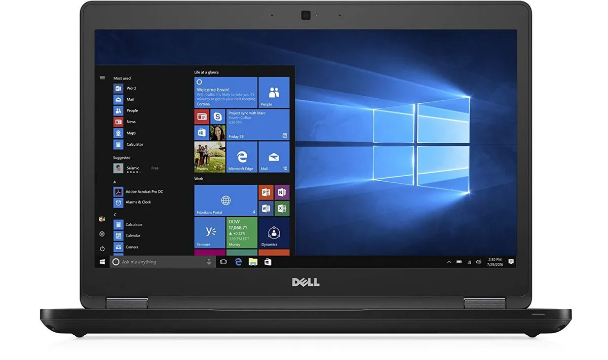 Dell Latitude 5480 14 inch laptop matte black finish closed lid webcam visible