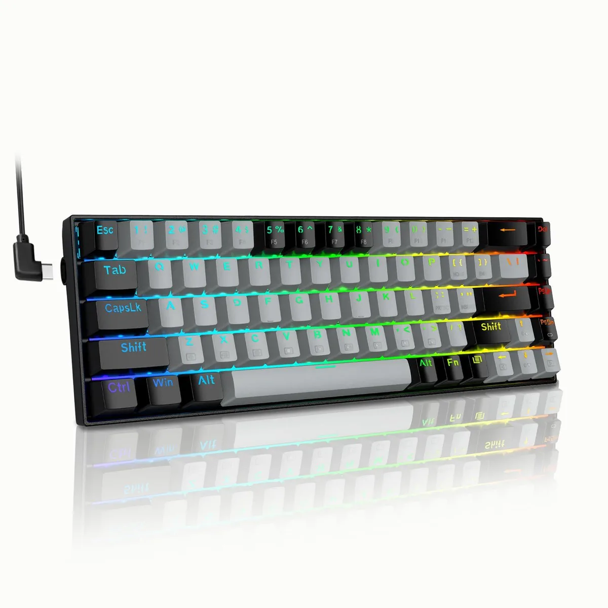 E-YOOSO XG8540 65% 68-key RGB mechanical gaming keyboard — foto do produto