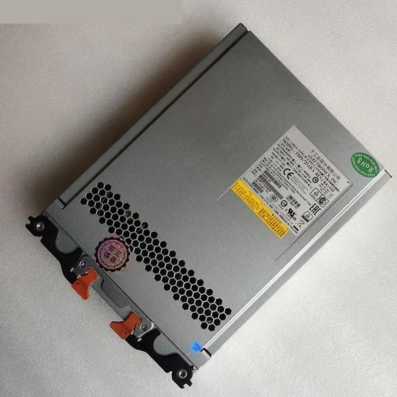 Rectangular ATX power supply unit with matte black finish and visible cooling fan grille