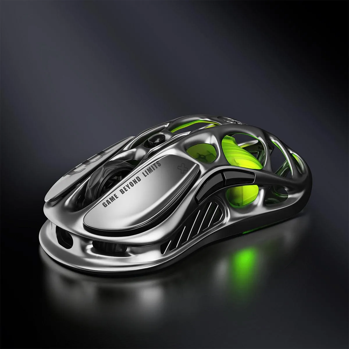 GravaStar GravaStar Mercury M1 Pro Wireless Gaming Mouse Magnesium Alloy PAW3395DM 2.4GHz BT Wired 200H Gunmetal Gray — 商品写真