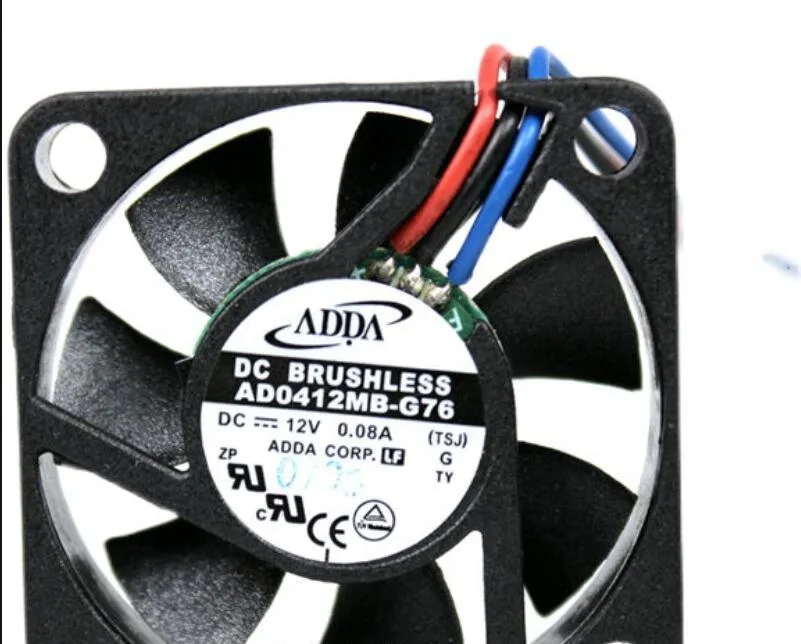 Small square black 40mm cooling fan with three wire connector