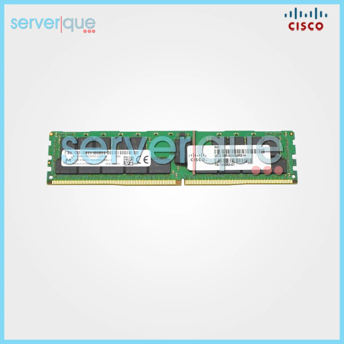 Green rectangular DDR4 DIMM with 288 gold contacts and black memory chips