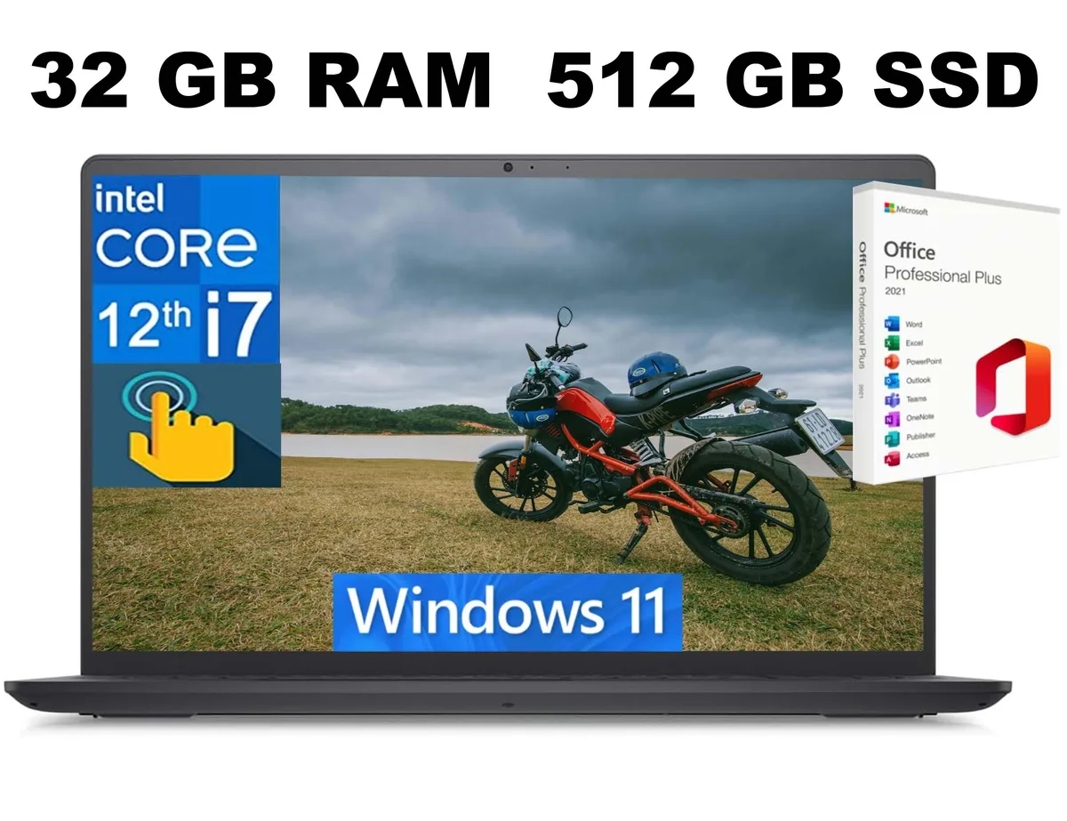 DELL DELL Inspiron 3520 15 laptop i7-1255U 32GB 512GB 15.6 FHD Touch — photo du produit