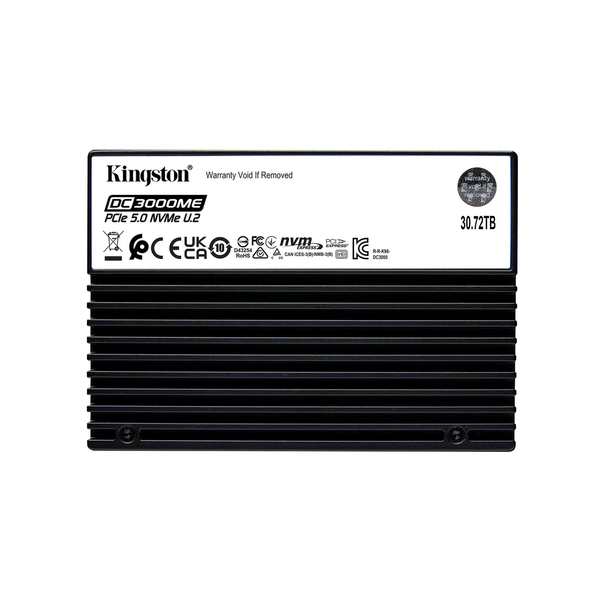 Kingston 30.72TB U.2 enterprise SSD, 2.5 inch 15mm form factor