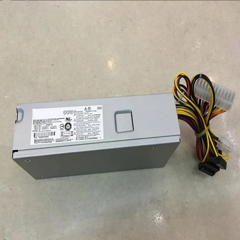 Rectangular ATX power supply unit in matte black metal casing