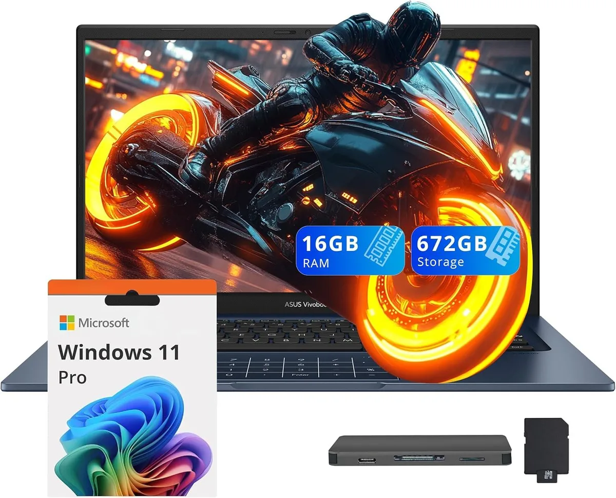 ASUS ASUS Vivobook 14 Intel Core 5-120U 16GB 512GB + 160GB Docking Set Quiet Blue business laptop — صورة المنتج
