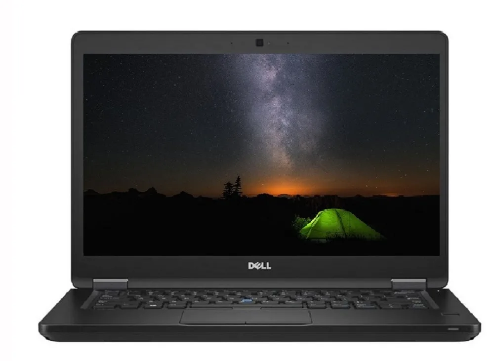 Black Dell Latitude 7470 laptop, 14 inch screen, matte finish, minor cosmetic wear