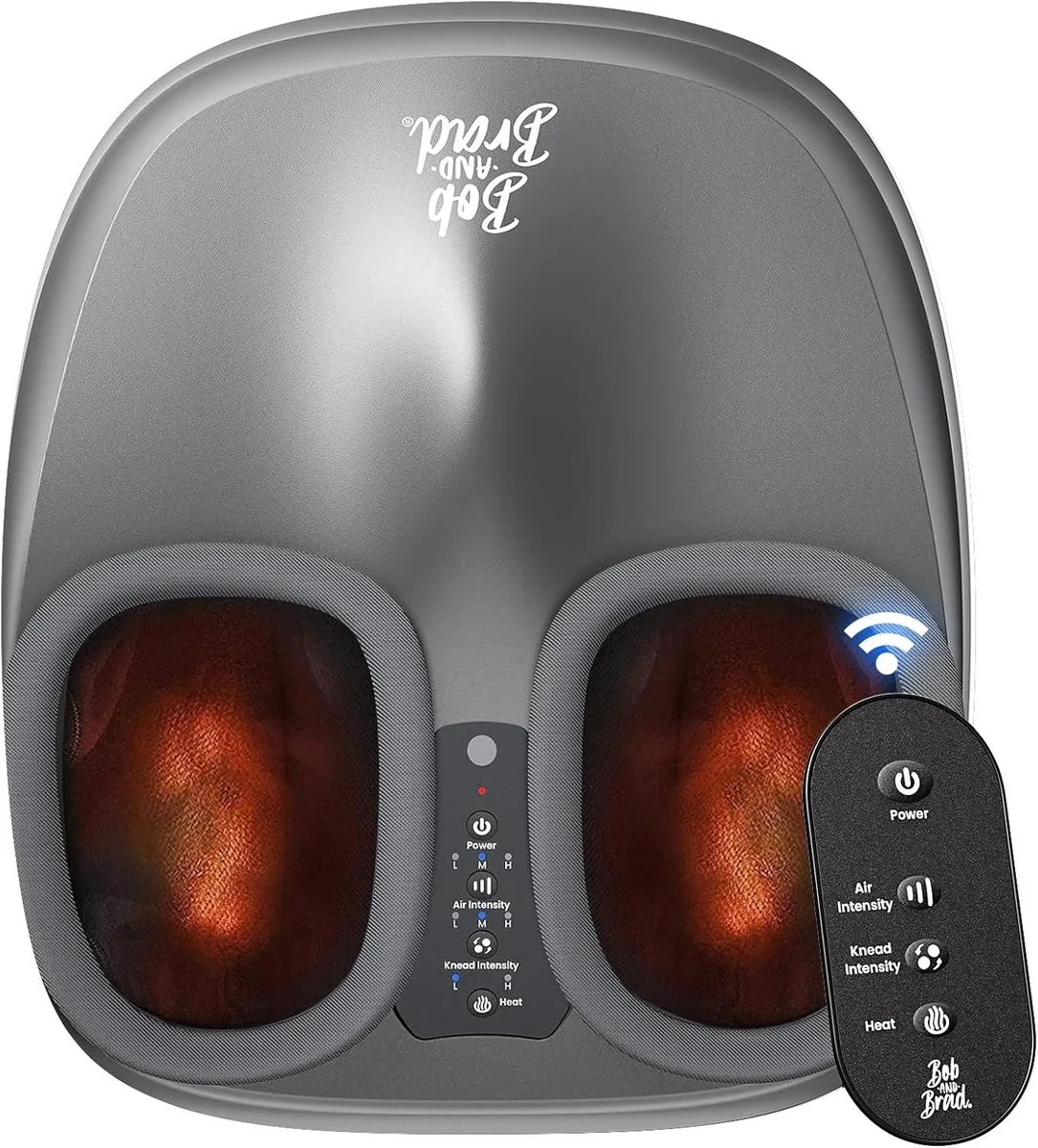 Bob and Brad Bob and Brad 827-R-Gray Shiatsu Foot Massager Heat Remote US Size 12 — foto del prodotto