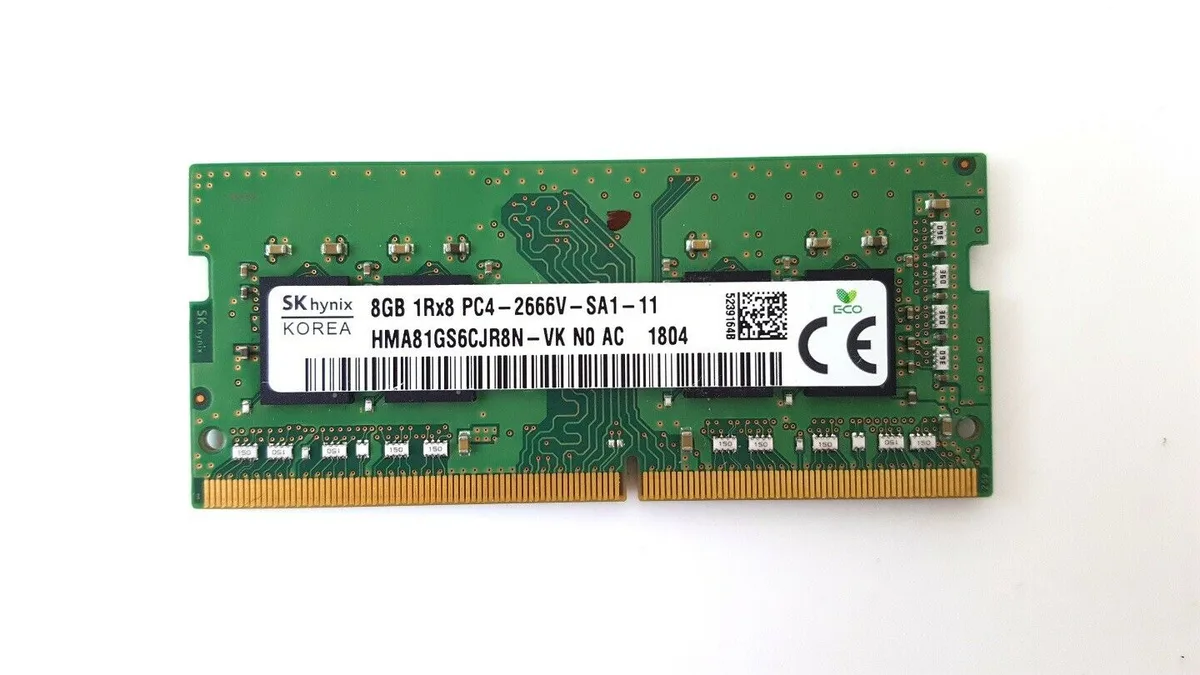 SK hynix SK hynix HMA81GS6CJR8N-VK 8GB DDR4 2666MHz CL19 SODIMM memory upgrade — صورة المنتج