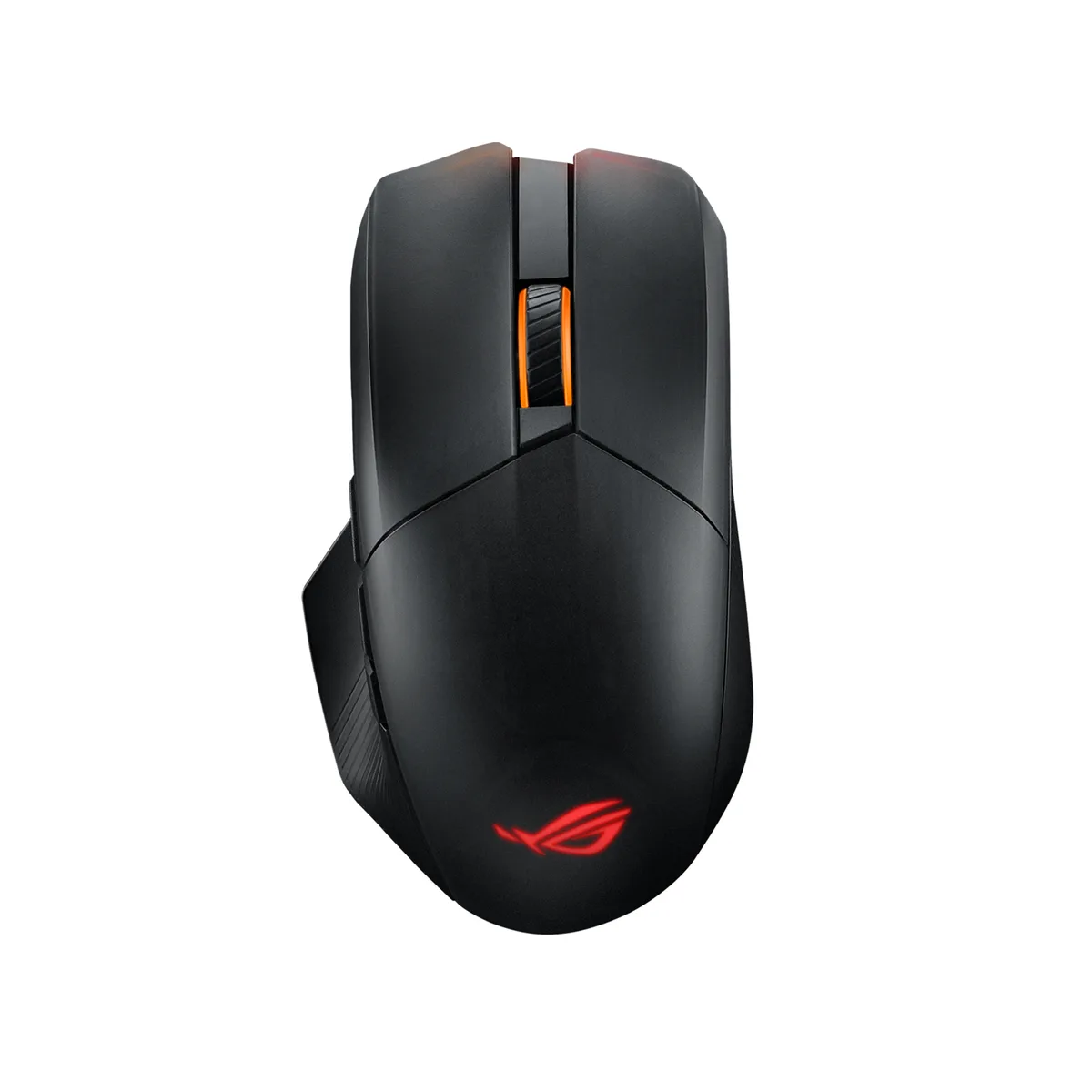 Black right-handed gaming mouse with detachable joystick and paracord cable
