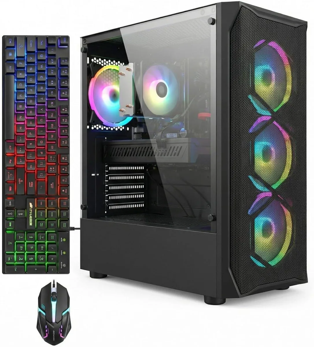 STGAubron STGAubron ABR0122 gaming PC i7-4770 RX 580 16GB 512GB WiFi 6 BT 5.0 4 RGB fans Windows 11 Home — photo du produit