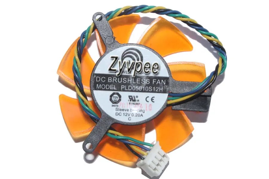 Zyvpee Zyvpee PLD05010S12H 12V 0.2A 4-Pin Frameless VGA Fan Orange 47mm — foto produk