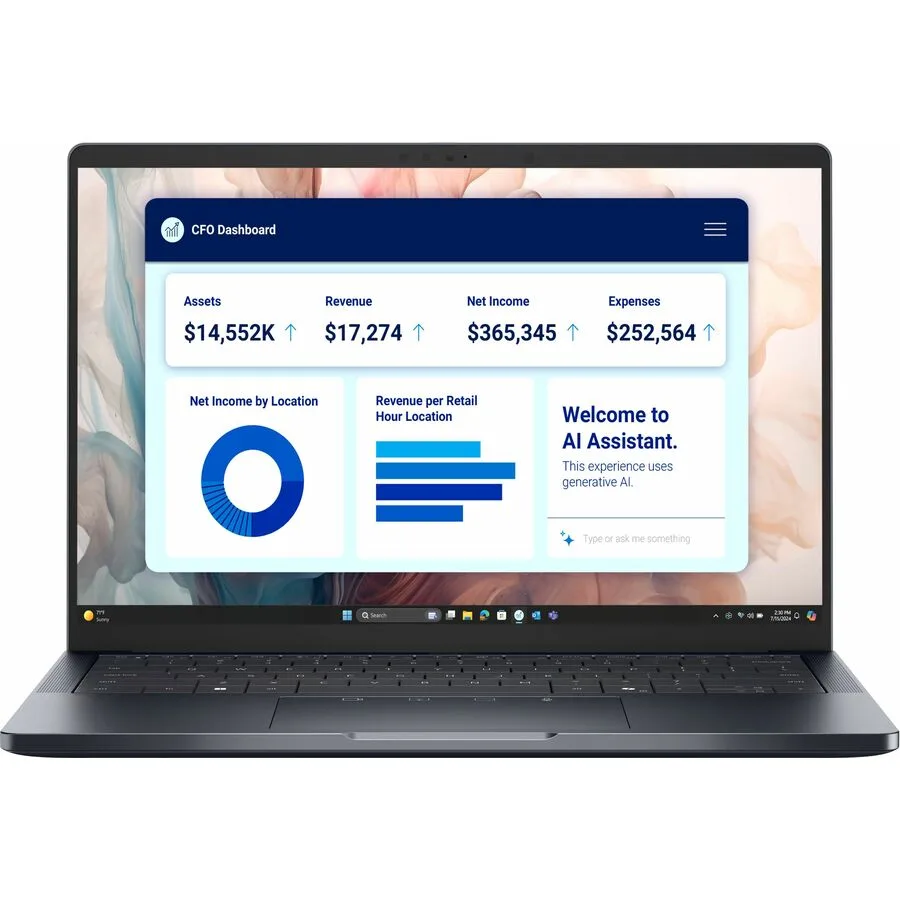 Silver-grey 14-inch laptop with matte finish and thin bezels