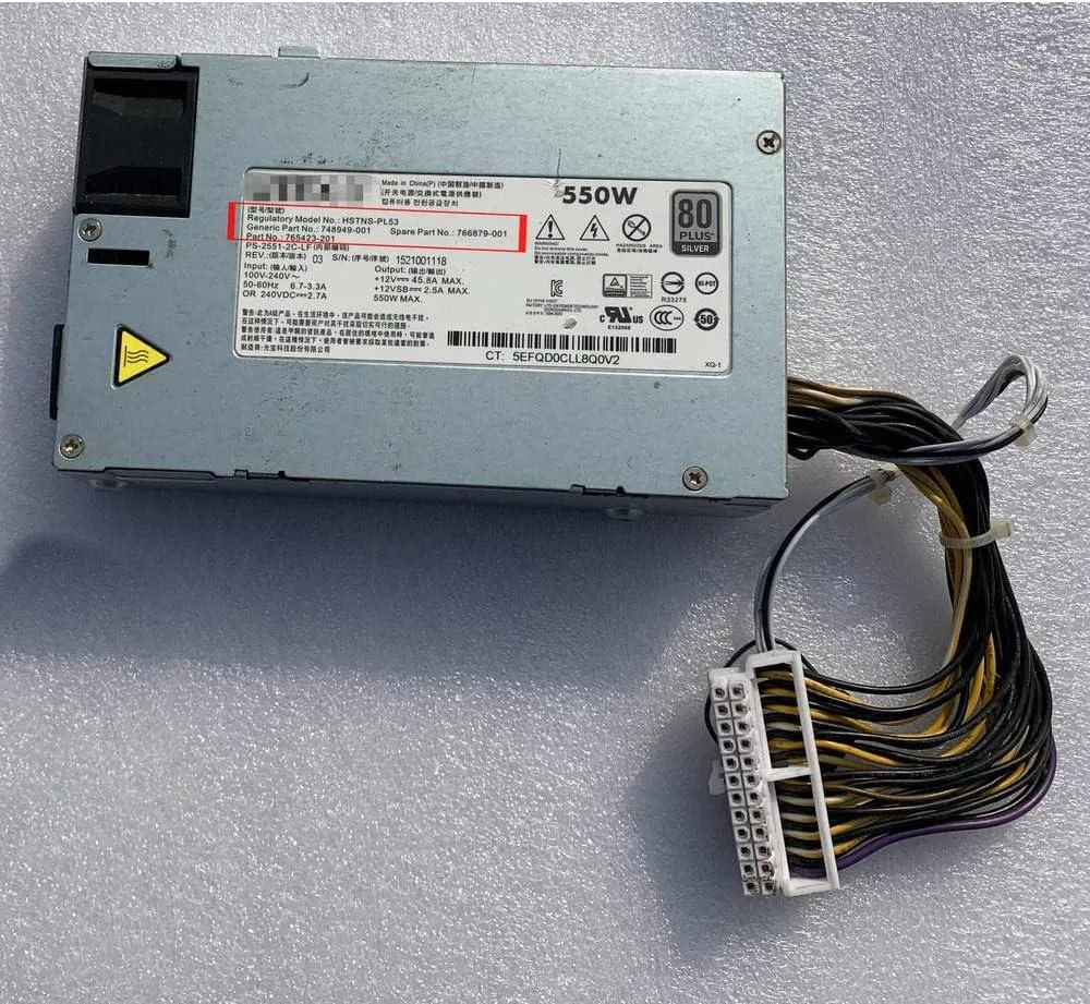 myVolts myVolts DL180 Gen9 HSTNS-PL53 550w Silver server power supply 748949-001 766879-001 765423-201 — foto del producto