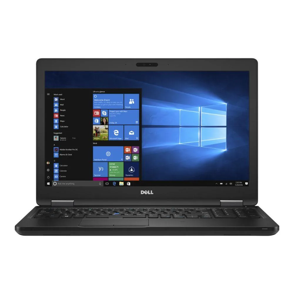 Silver Dell Latitude 5580 laptop closed showing lid and hinge