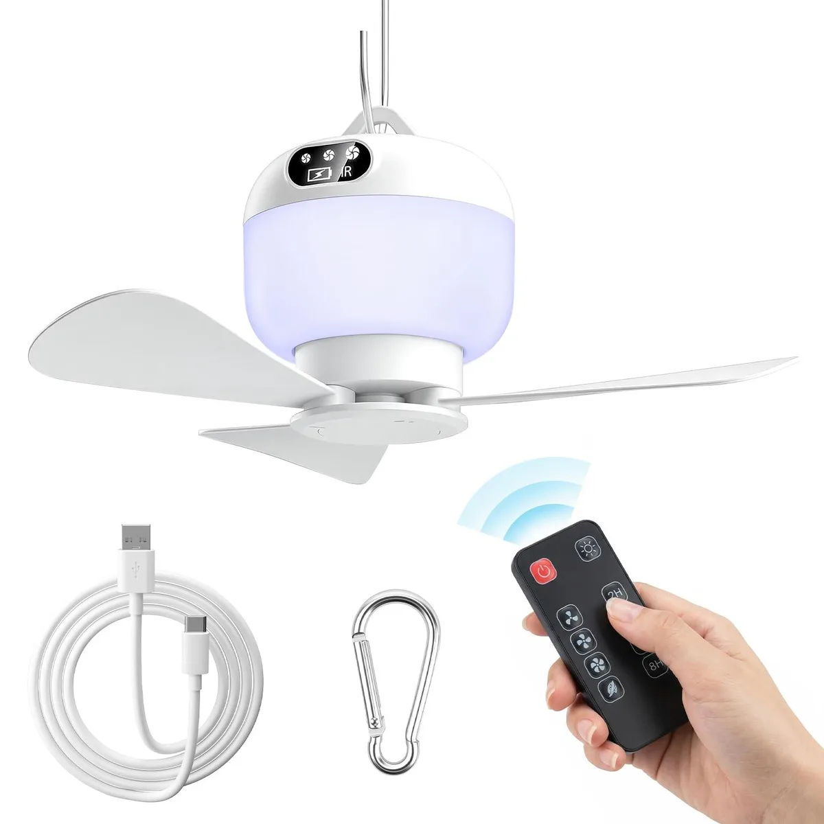 Yueidung CeilingFan01 Camping Ceiling Fan fan accessory 14.8082 x 27.5082 x 29.9974 cm 1.152 kg — 제품 사진