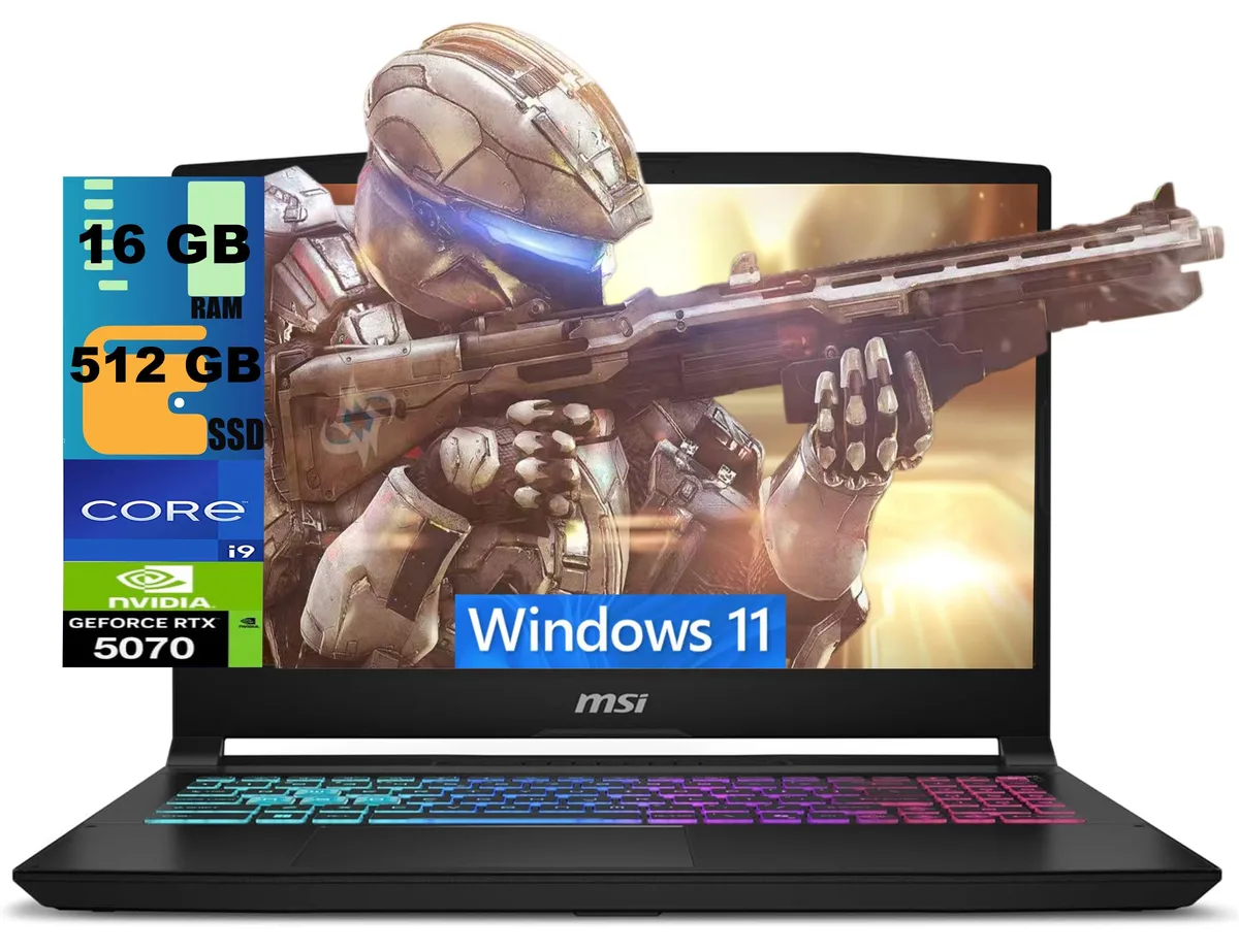 MSI MSI Katana 15 i9-14900HX RTX 5070 12GB 16GB 512GB gaming laptop — Produktfoto
