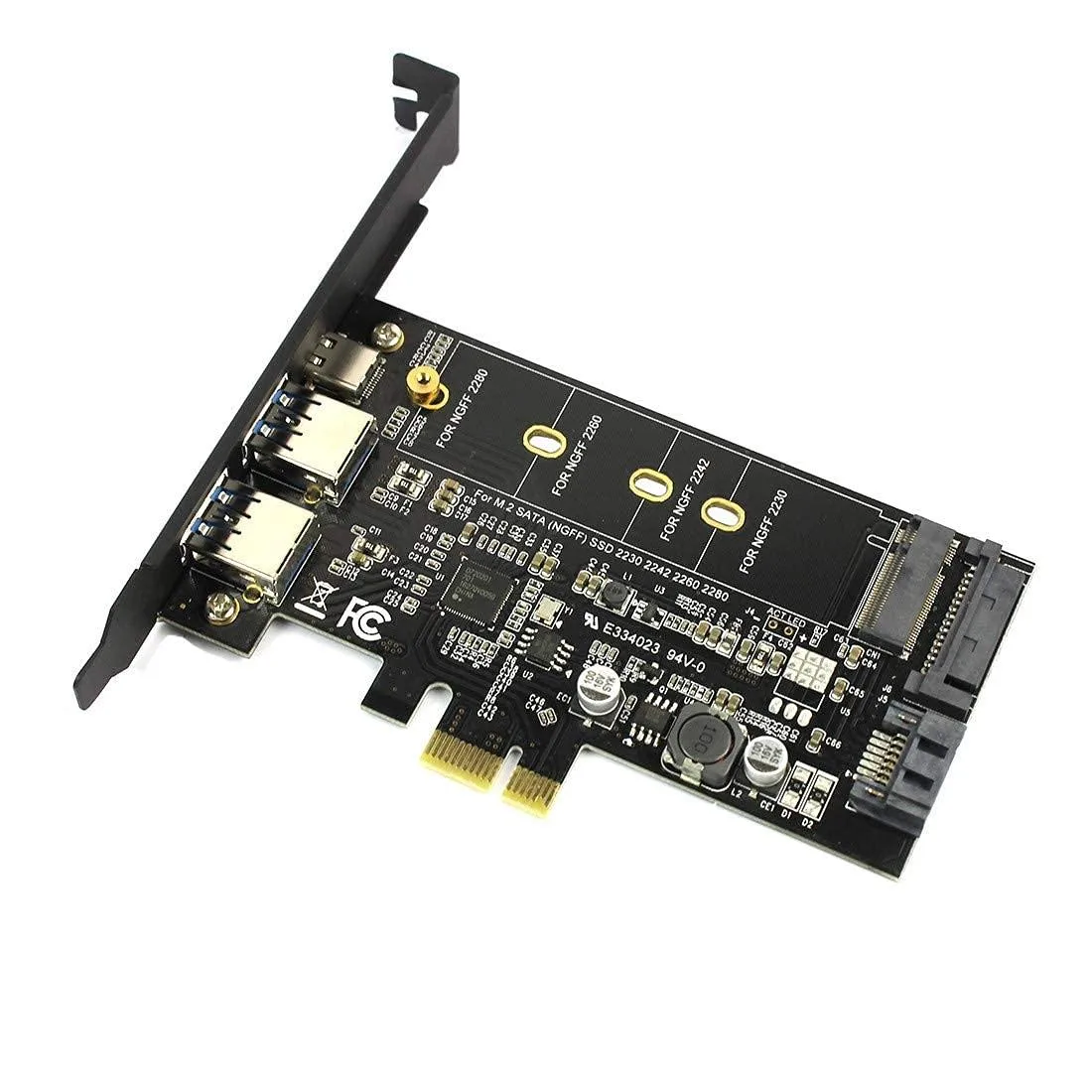 Vszerda Vszerda JMT 2X USB 3.1 Type-C &amp; 2×Type-A M.2 SATA Adapter — ภาพสินค้า