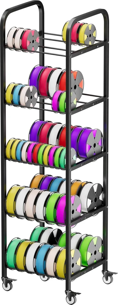 BFKK BFKK 5-Tier Filament Storage Rack 60 Spools 360 Wheels 3d printers accessory — صورة المنتج