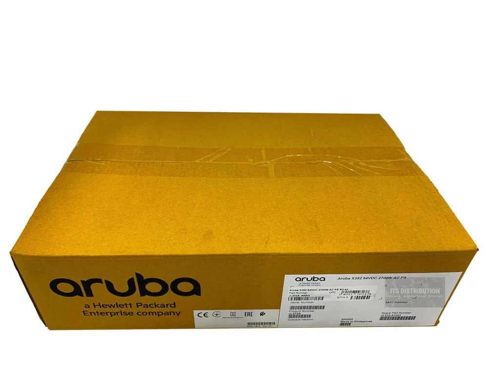 Silver rectangular power supply unit with rear connector and ventilation slots