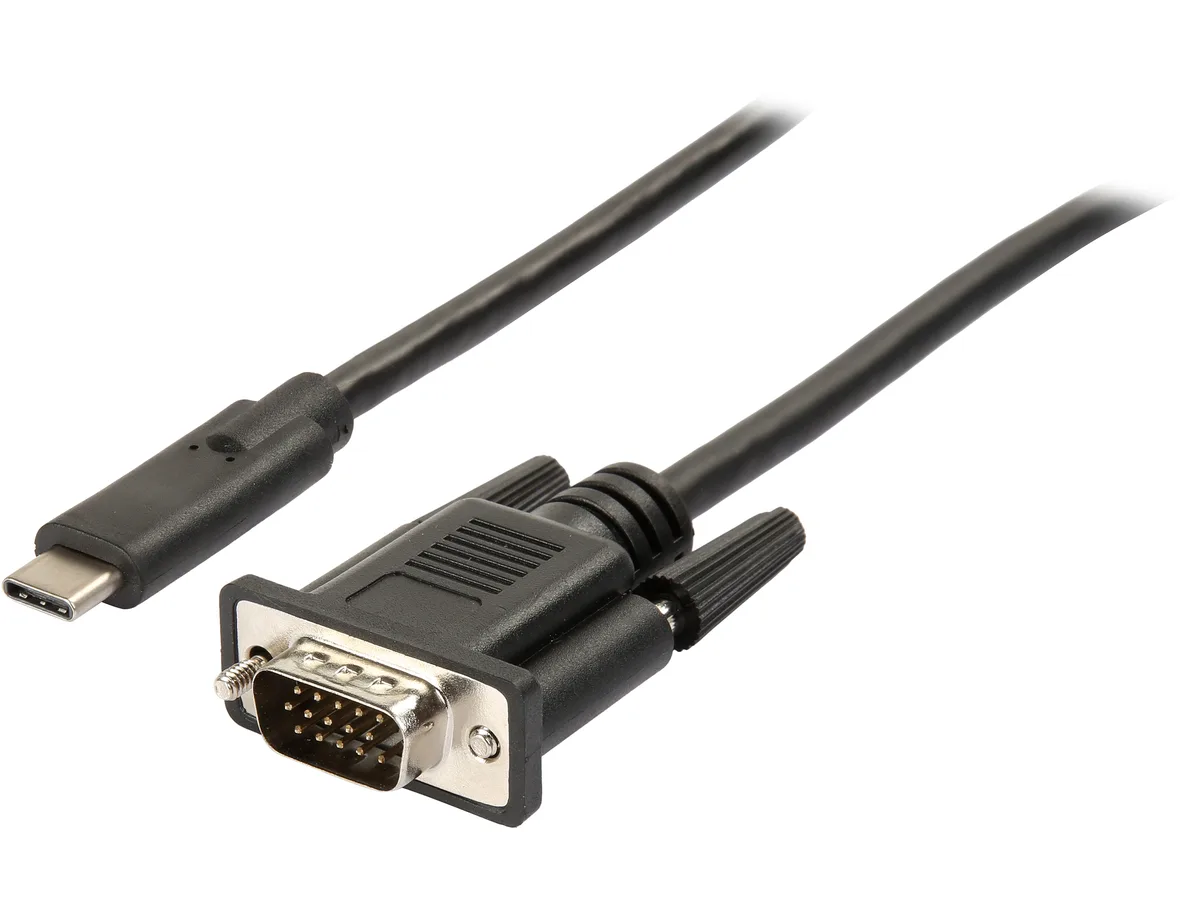 STARTECH STARTECH CDP2VGAMM1MB 3.3 ft USB-C to VGA cable 1920 x 1200 black — fotografia produsului