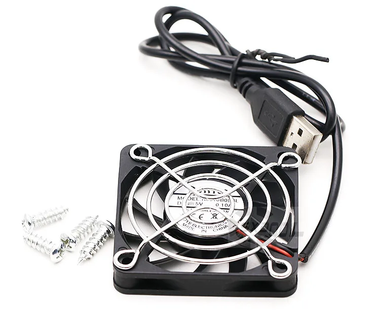 SXDOOL SXDOOL 6010 60×60×10 mm USB case fan 5 V 0.10 A 16 CFM 17 dB-A double ball — product photo
