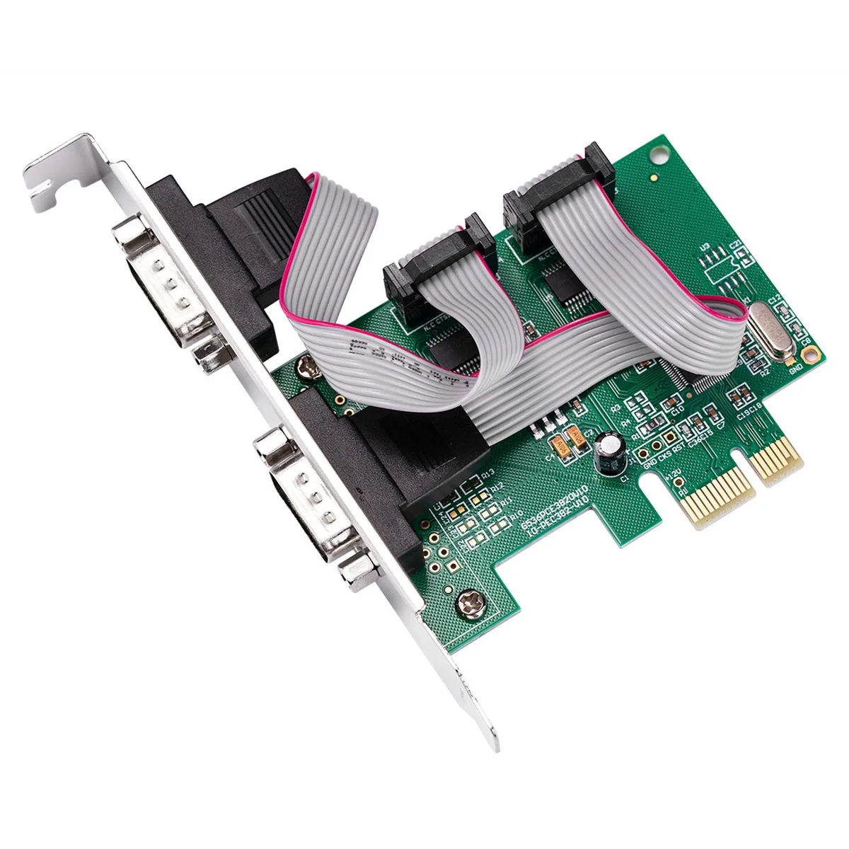 locrest locrest 2-port DB-9 Serial RS-232 PCIe Card WCH382 White — foto produk