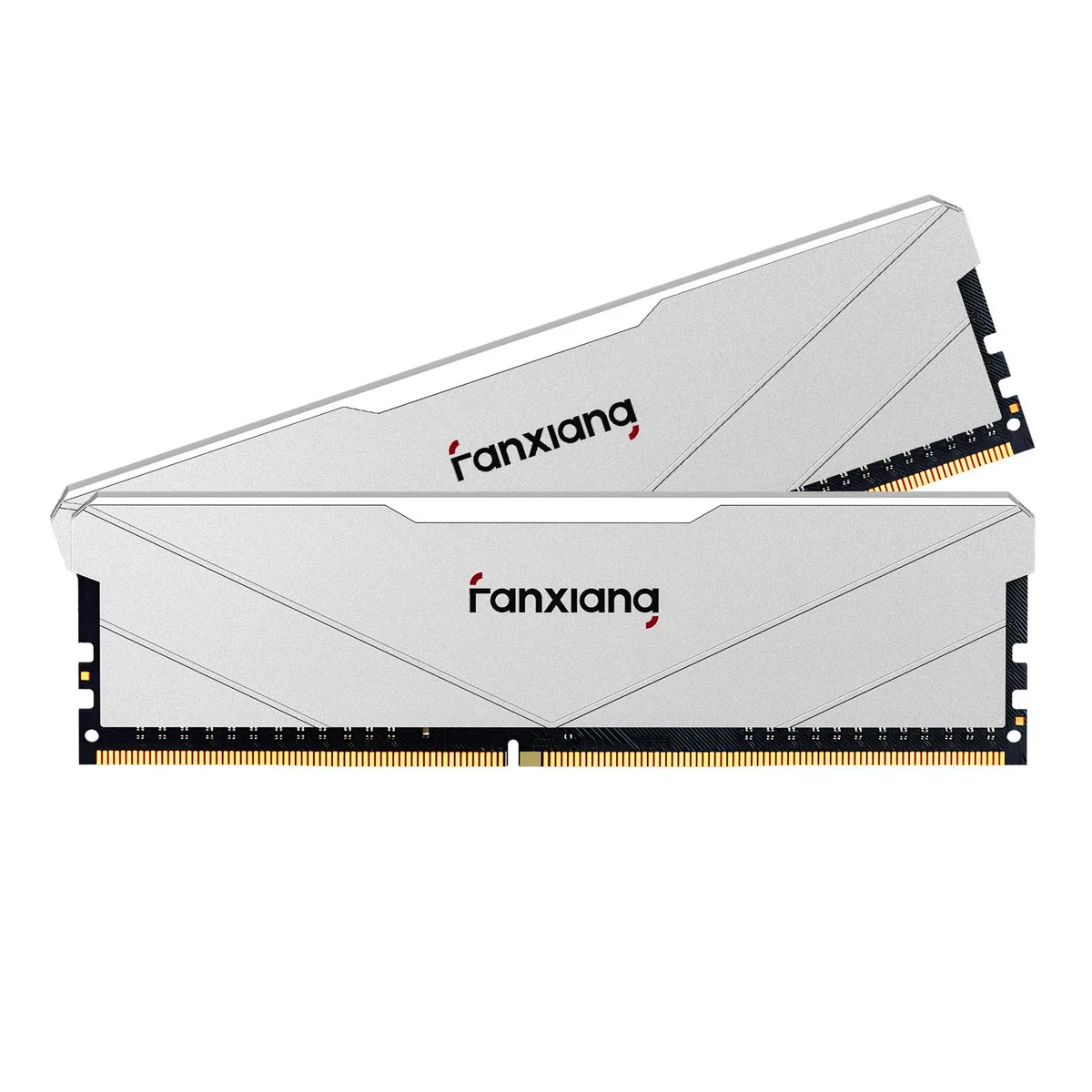 Two green DDR4 memory sticks with black heat spreaders