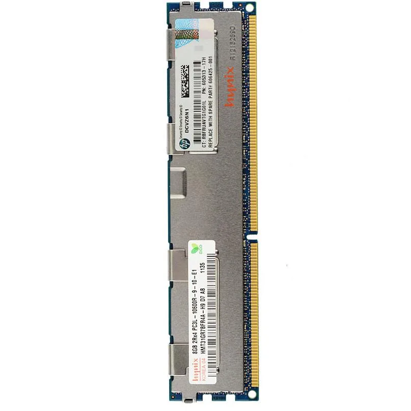 Green 240-pin DDR3 DIMM with black memory chips and gold edge contacts